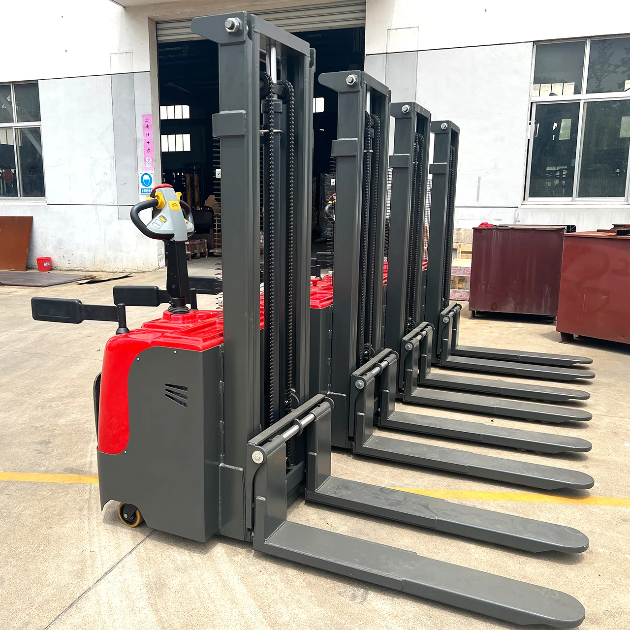 Mini Electric Portable Stacker Counterbalance Hydraulic Lift Hand Forklift Ports Terminals 1Ton 2 Ton Electric Lift Stacker