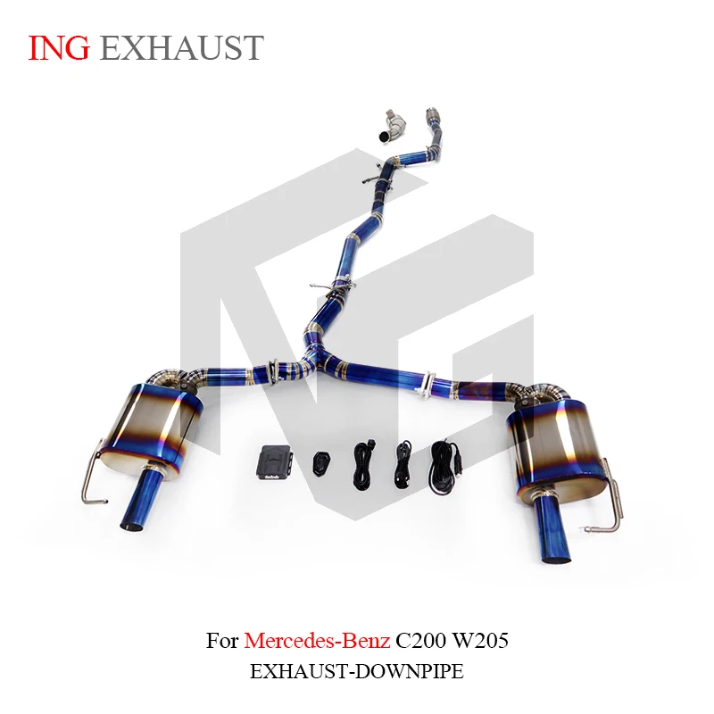 

ING Titanium Alloy Catback for Mercedes BENZ C260 C300 C200 W205 2.0T Muffler Exhaust Performance Electric Valve Engine System