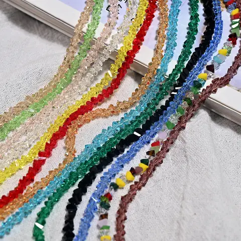 3mm 125pcs Triangle Austrian Crystal Glass Beads Spacer Loose Beads for Jewelry Making DIY Bracelet Necklace Earring Accessories