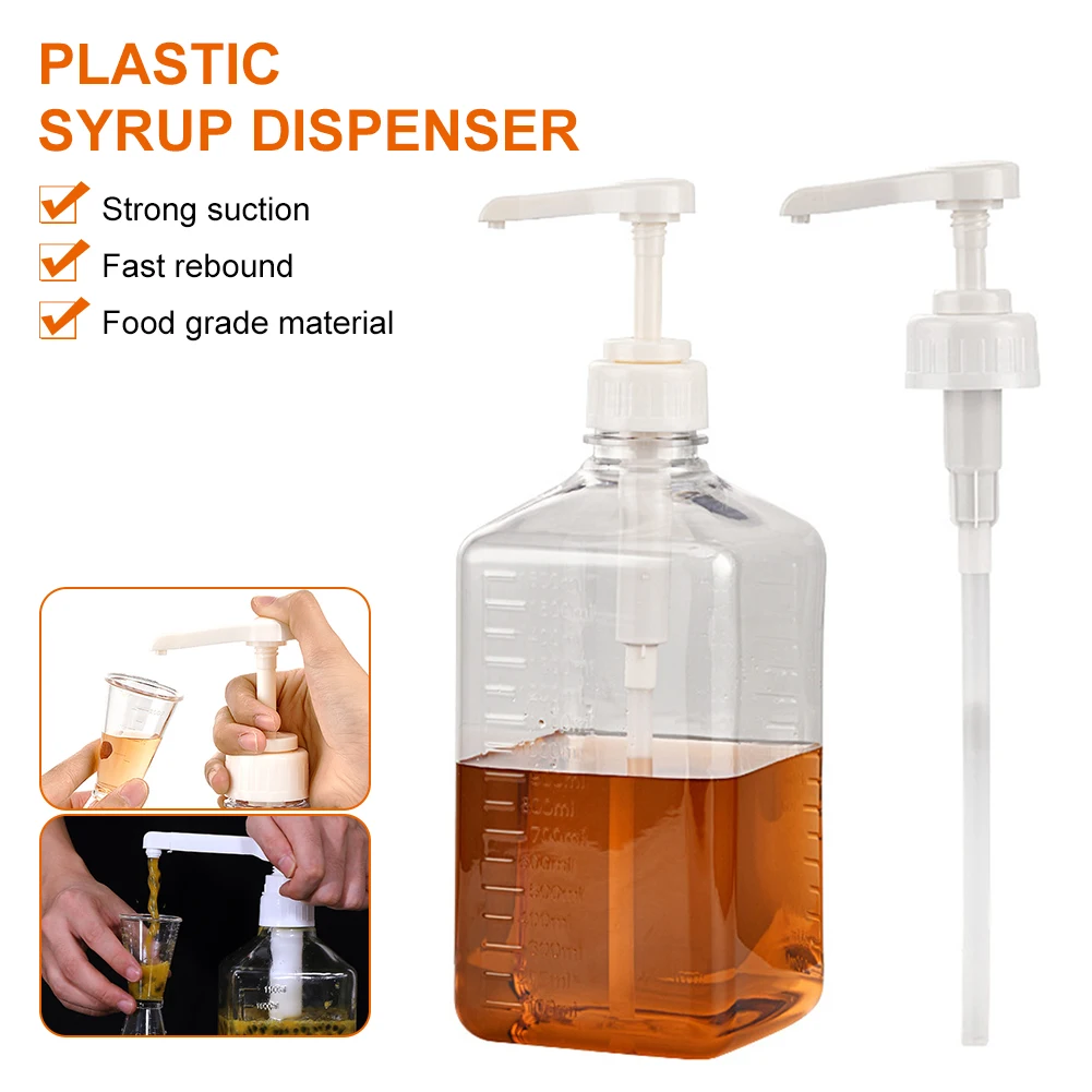 

1600ML 5/8/10CC Syrup Dispenser Multi-Function Honey Sauce Ketchup Squeeze Bottle Plastic Pump Milk Tea Coffee Measuring Bottle