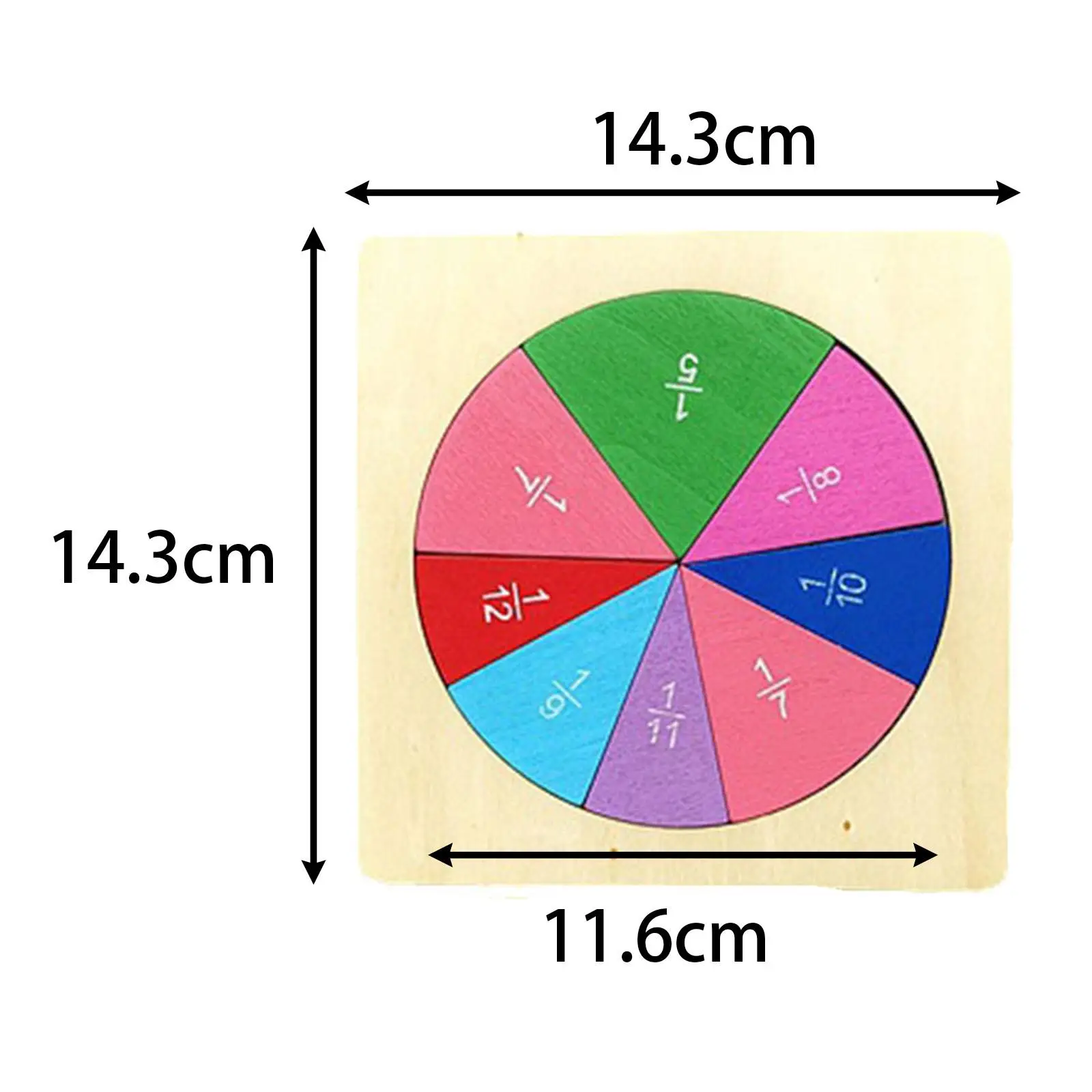 Fraction Circles, Math Learning Toys, Teaching Material, Color Cognition for Age