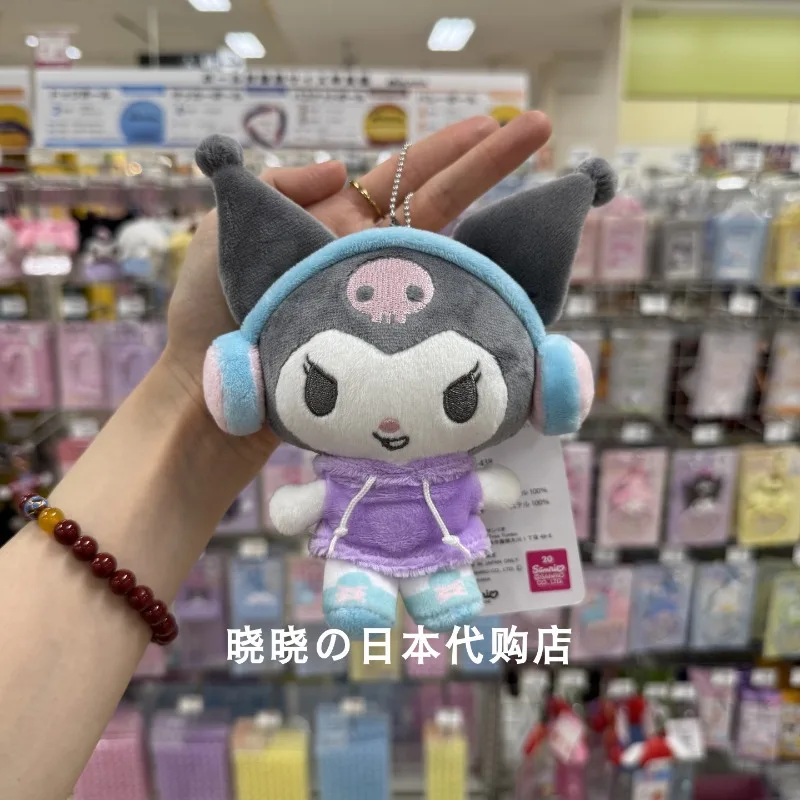 Augustus Sanrio Japan Dragen Koptelefoon Pop Kitty Melodie Keroppi Pochacco Sleutelhanger Cartoon Kawaii Anime Knuffels voor Meisje Gift