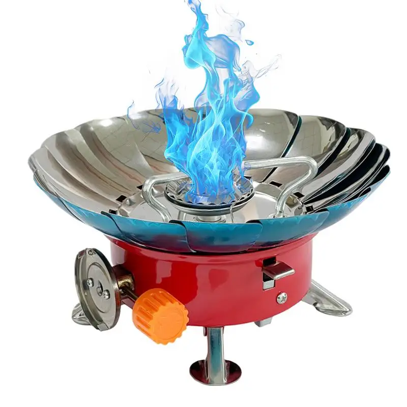 

Camping Stove Backpack Stove Foldable Aluminum Alloy Windproof Adjustable Burner Cooking Gear For Outdoor Picnic Hiking Trekking
