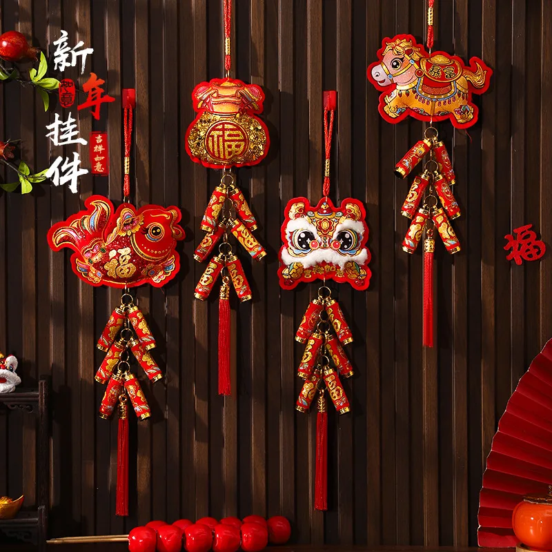 زخرفة رقص الأسد لسن الحصان 2026 ديكورات مهرجان الربيع الجديد غرفة المعيشة، مركز التسوق، ديكورات المتجر #3