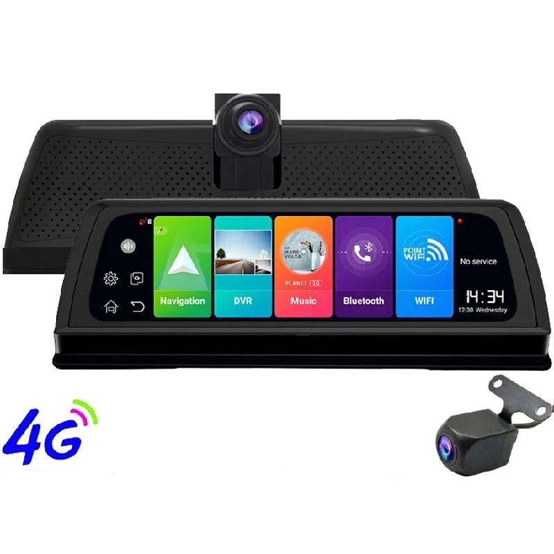 10 touch screen4GCar DVR Camera GPS HD 1080P Android Dash Cam Navigation ADAS Car Video Recorder Dual Lens Navigator Camera