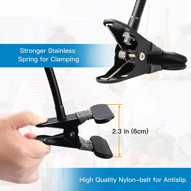 Webcam Stand 25 Inch Flexible Desk Mount Clamp Gooseneck Stand For Logitech Webcam C930E,C930,C920, C922X,C922, C925E