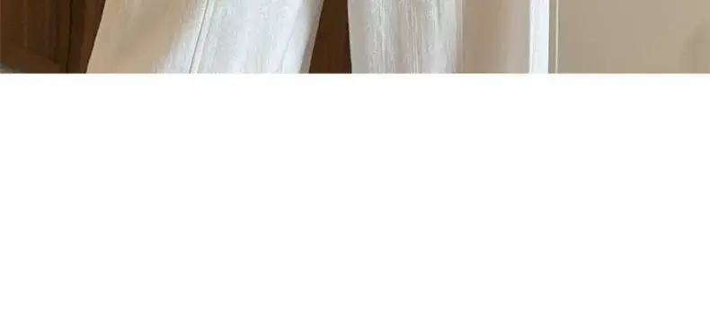 White Ramie Wide-leg Pants Women's Summer Thin High Waist Drape Old Money Style Suit Straight Sub-cotton and Linen Casual Pants