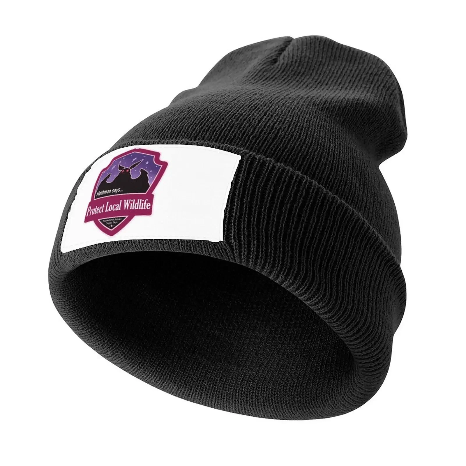 Mothman says Protect Local Wildlife! v2 Knitted Cap Streetwear fashionable Anime Girl Men's