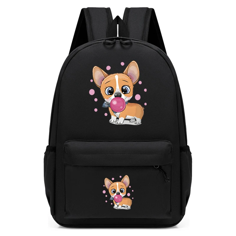 

Children School Bag Cartoon Corgi Bubble Gum Boy Girl Backpack Kids Kindergarten Backpack Bags Preschool Children Rucksack