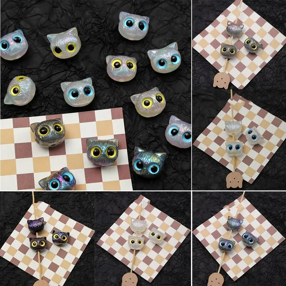 3 pz/borsa acrilico Big Eyed Cat Beads accessori fai da te artigianato fai da te perline distanziatrici allentate Design del fumetto materiale del braccialetto fatto a mano