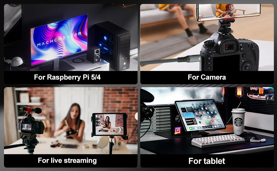 4K@60Hz Micro/Mini HDMI zu HDMI Kabel 18Gbps 2K@120Hz HDMI 2.0 HDR ARC für Kamera Sony Nikon Monitor Projektor HDTV Kamerakabel – Detail 16