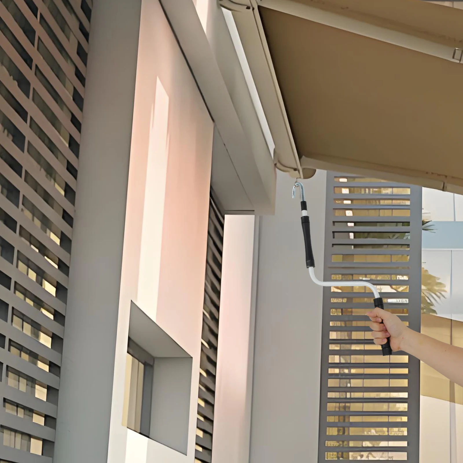 

Canopy Crank Handle Rubber Metal Awning Accessory Ergonomic Outdoor Retractable Awning Crank Handle Roller Shutter Manual