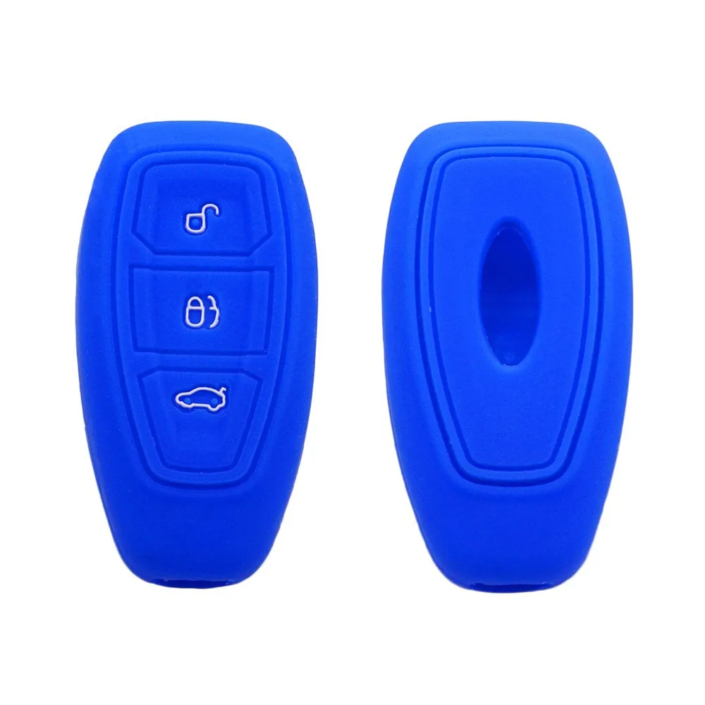 Silicone Car Key Case Shell for Ford Kuga Focus Mk3 Mk4 Mondeo Fiesta Titanium Ecosport Transit MK8 key Cover Remote Accessories