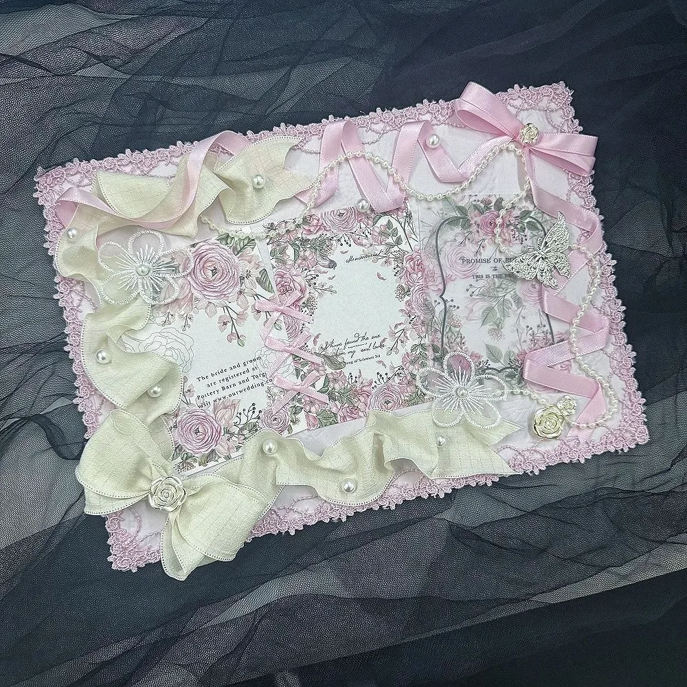 Double Badge Holders Ita Bag Insert Board Handmade Design Silk Bowknot Display Backpack Insert DIY Decorative Ribbon Accent