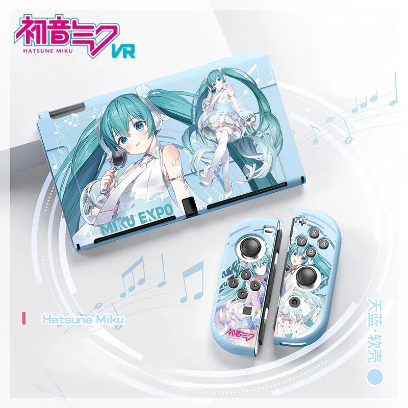 Hatsune Miku Anime Switch NS OLED Cartoon Joycon Console Cover custodia protettiva morbida gioco Host Shell accessori regalo periferico