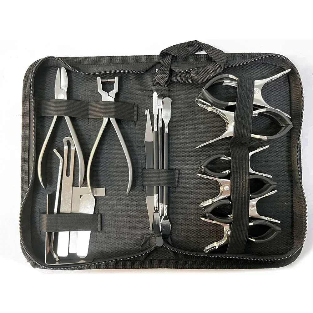 17 Pcs Stainless Steel Saxophone Repair Tool Sax Repair Kit Portable Adjustable Replacement Parts With Carrying Case