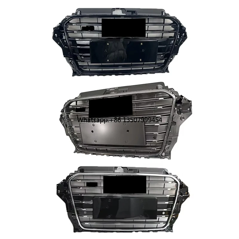 

Factory Wholesale Car Grille Body Kit ABS Upgrade Front Bumper Grille for Audi A3 S3 2014 2015 2016