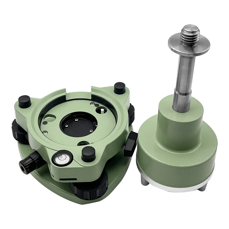 

Brandnew Green Three-Jaw Tribrach with Optical Plummet + high Adapter With 5/8 Thread For GPS surveying