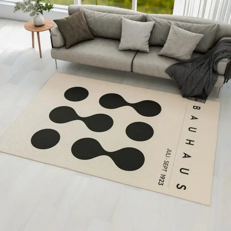 Bauhaus Exhibition Poster Carpet for Living Room Area Decor Rug Mid Century Modern Bauhaus Print Minimalist Rug Pop Culture Rug