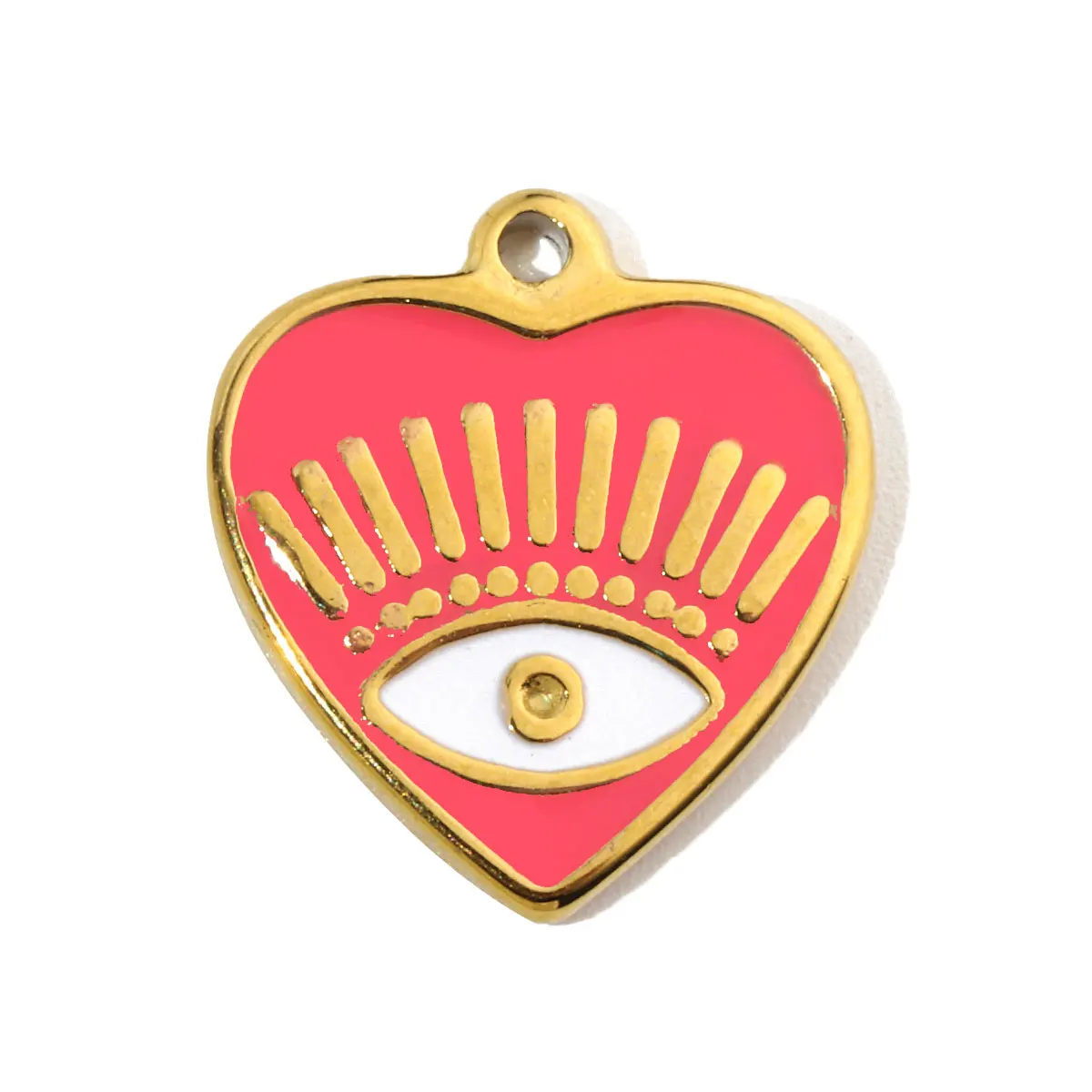3pcs/Lot Stylish Heart Cross Stainless Steel Diy Charms Women Waterdrop Eye Earring Necklace Pendant Shell Jewelry