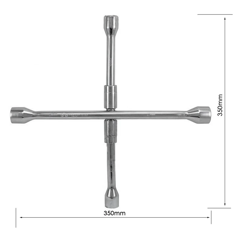 Car Tire Wrench Cross Collapsible Wrench Socket Wrench Universal Tire Change Tool