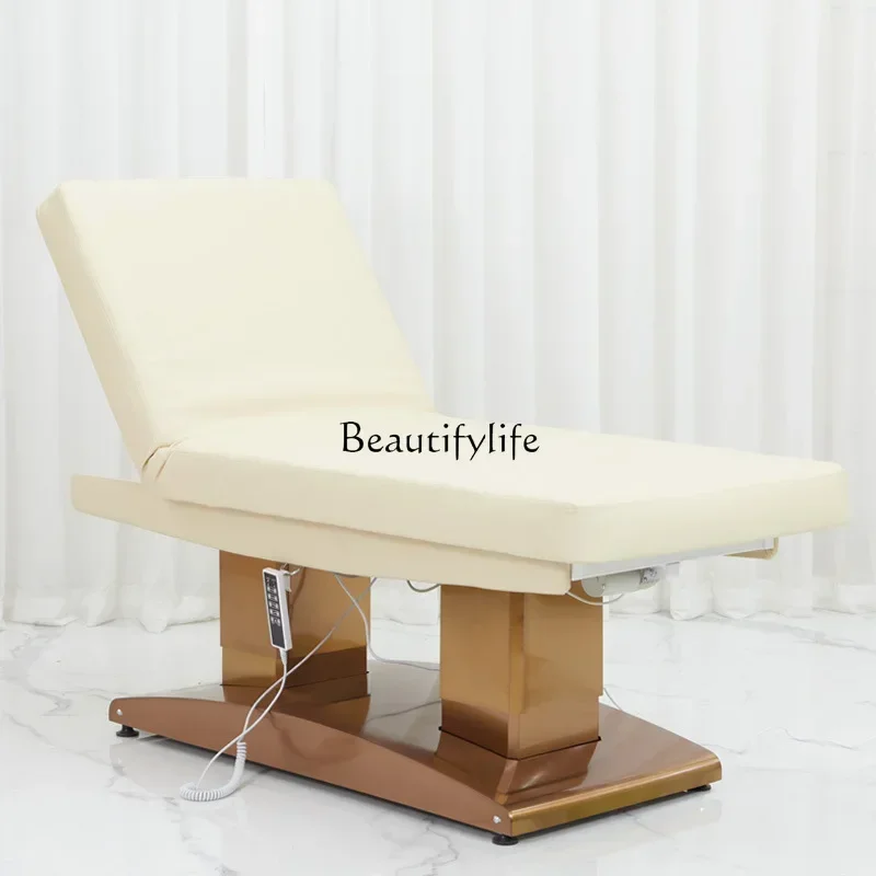 Electric lifting beauty bed beauty salon special multi-functional heating therapy massage bed