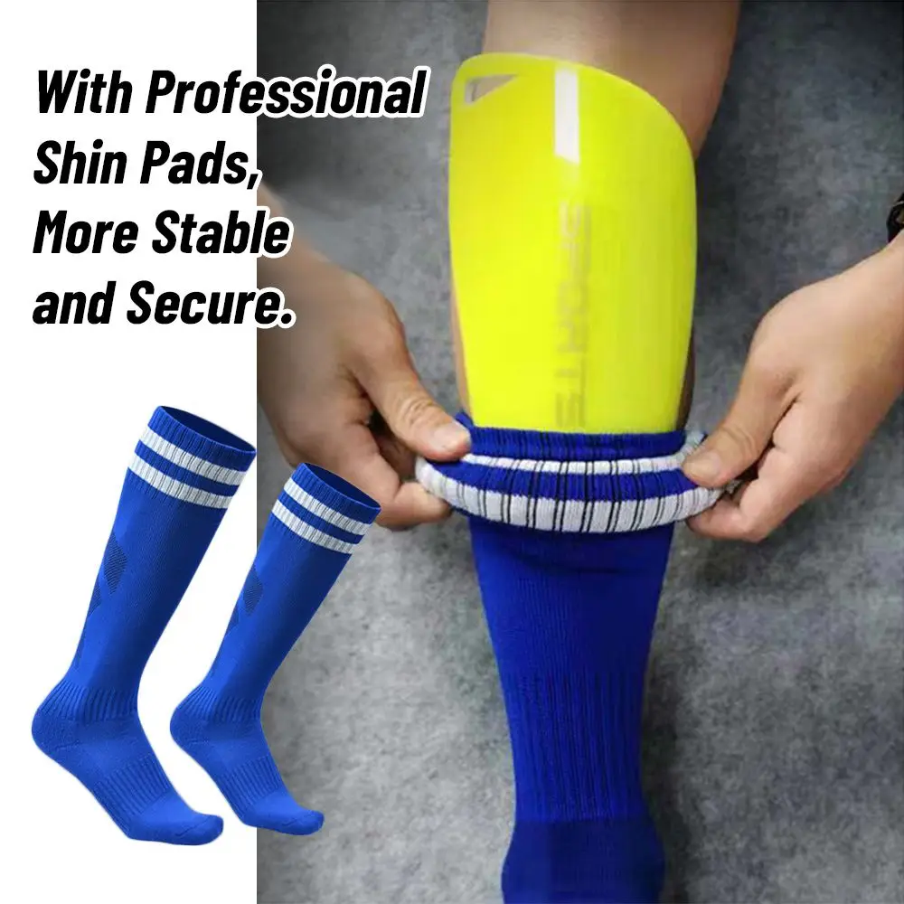 1Pair  Sports Football Socks Non-slip Grip Football Socks Children Outdoor Running Breathable Fitness Socks