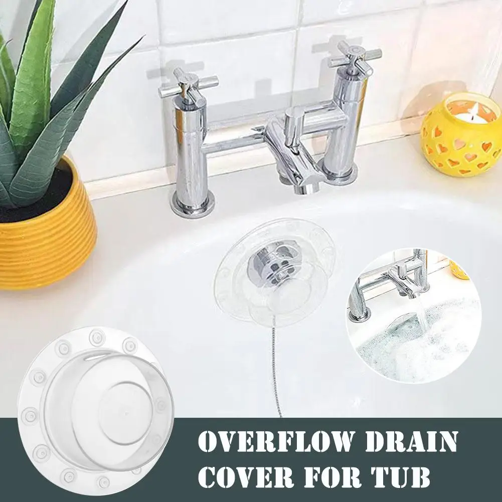 Bath Overflow Drain Cover Anti-spill Stopper Water Tub Home Drain Basin Baby Block Stop Plug Accessories Shower Wash Bathro A1C3