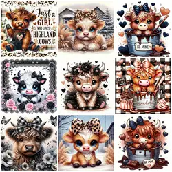 EverShine DIY Diamond Painting Highland Cattle New Collection 2025 Animal Diamond Embroidery Cow Love Heart Decor For Home