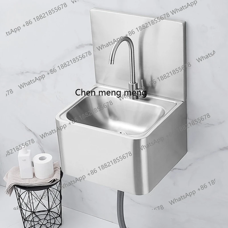 

Раковина из нержавеющей стали, настенная раковина, индукционная педаль для очистки, умывальник для мастерской