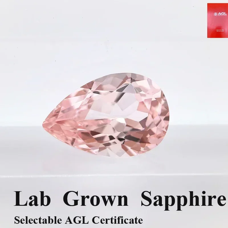 

Выращенный в лаборатории сапфир грушевидной огранки Морган Розовый VVS1 Подвески Драгоценный камень для DIY Усовершенствованные материалы для изготовления ювелирных изделий Выбор AGLCerttificate