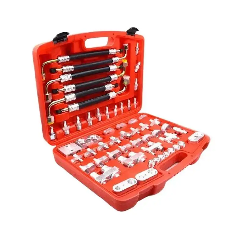 56PCS Automotive Air Conditioner Leak Test Kit Air Conditioning Leak Detector  A/C Compressor Detection Repair Tool Kit
