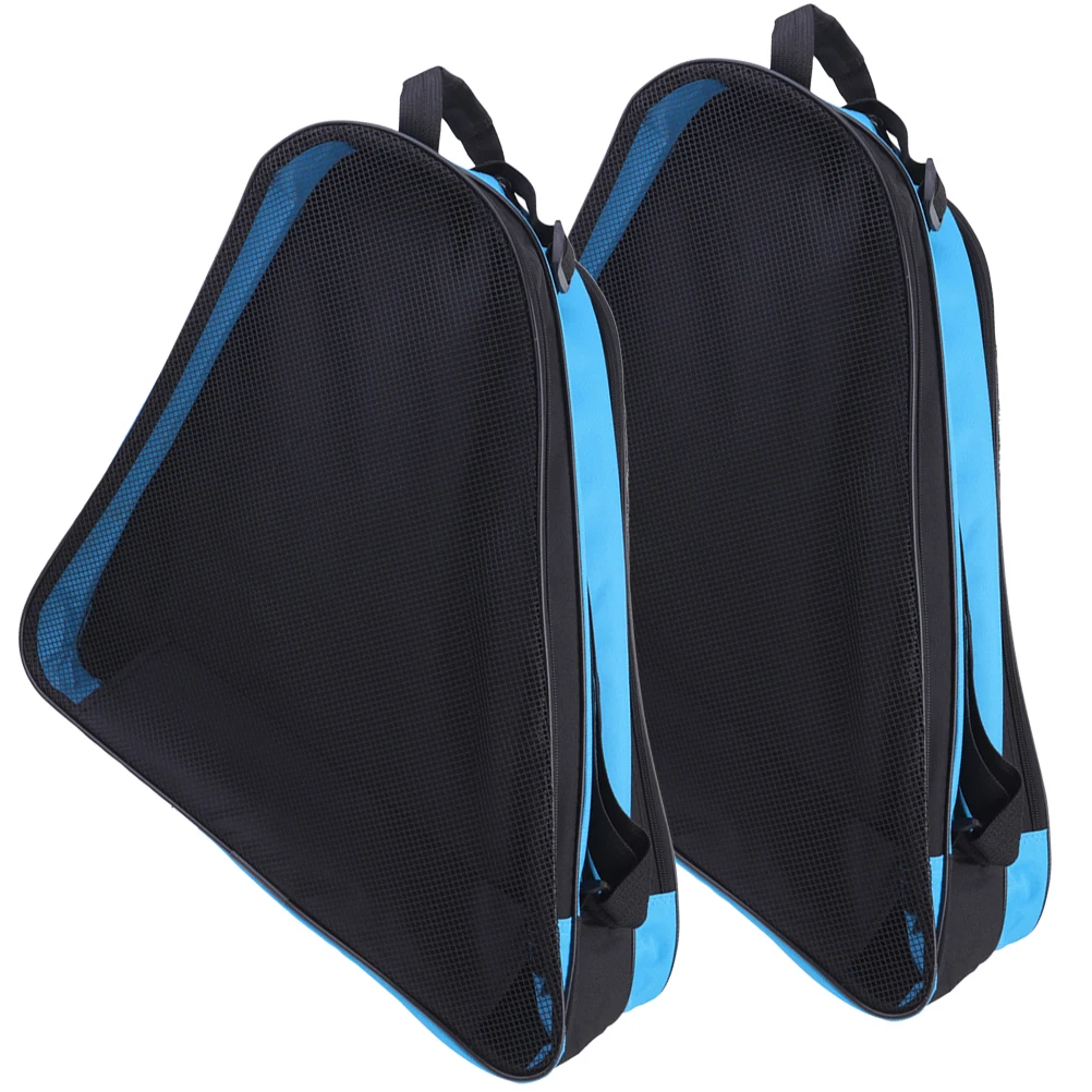 

2pcs Stylish Roller Skate Storage Bag for Ice Inline Skates Durable Shoulder Tote Carry Pouch Zipper Design Lightweight Rolling