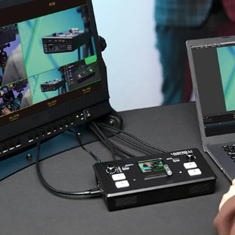 L1 V1 Multi Format Video Mixer Switcher 4xHDMI Inputs Camera Production USB3.0 Multi-camera Live Streaming Youtube