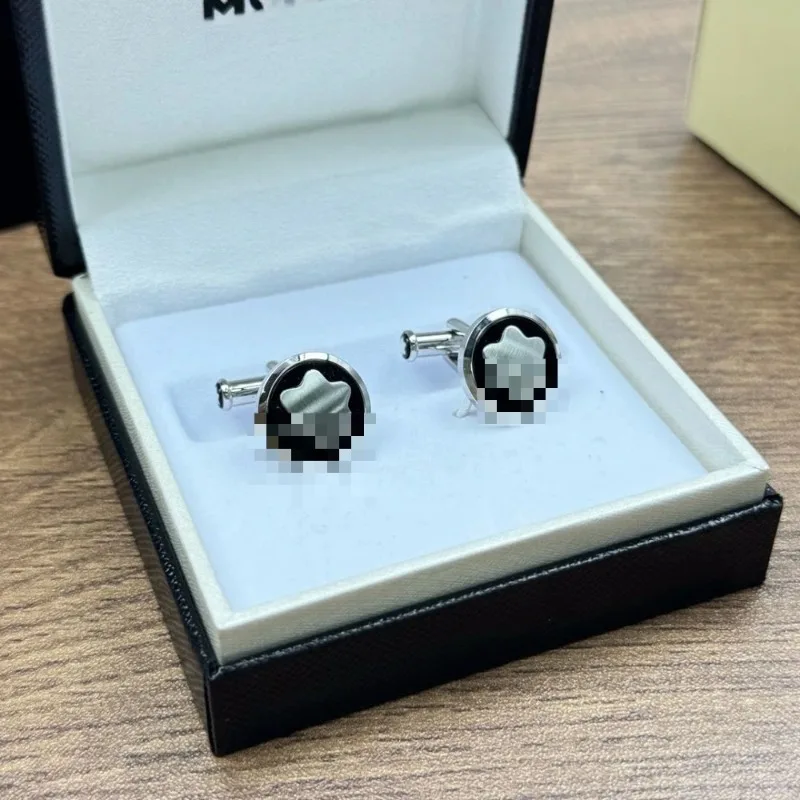 أزرار أكمام كوكبة MB أناقة سماوية بسيطة للرجال من المعدن الفاخر للأعمال الرسمية #5