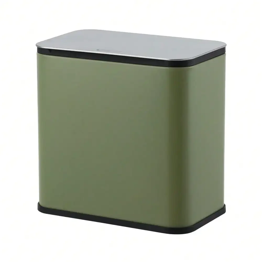 1.3 Gallon / 5 Liter Kitchen Compost Bin Hanging Trash Can With Lid Stainless Steel Garbage Can With Removable Inner Bucket And Hanging Hook, Charcoal Filter Lid For Offices,Kitchen & Bathroom