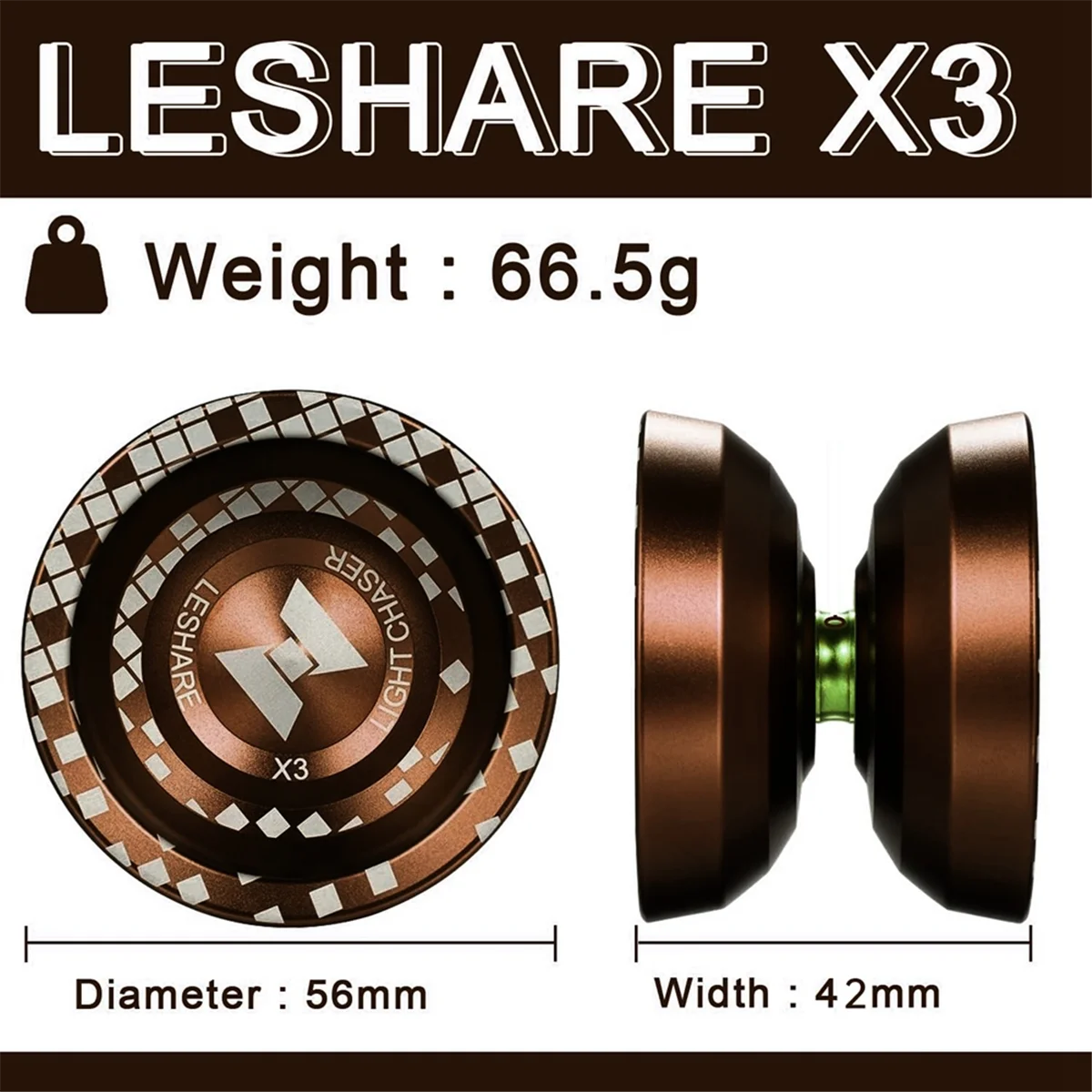 LESHARE Yoyo Magic Yoyo Unresponsive Pro X3 for Advanced Players, Responsive Yoyo for Beginners, Children'S Aluminum Yoyo