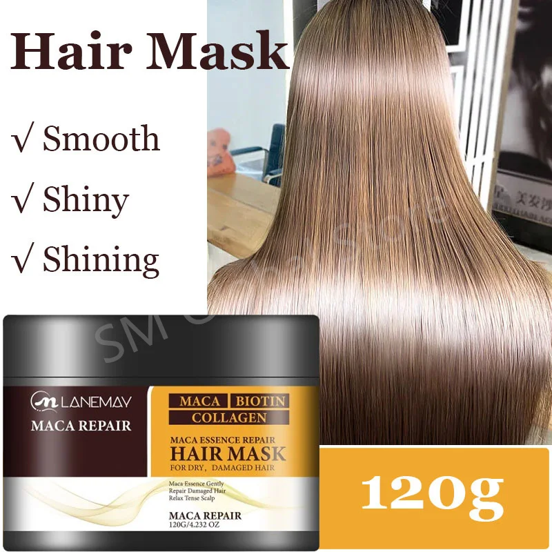 2024 New Keratin Hair Mask 5 Seconds Repair Damage Frizzy Hair Damage Mask Hair Shiny Hair Care Hair Mask Treatment Scalp 120ml