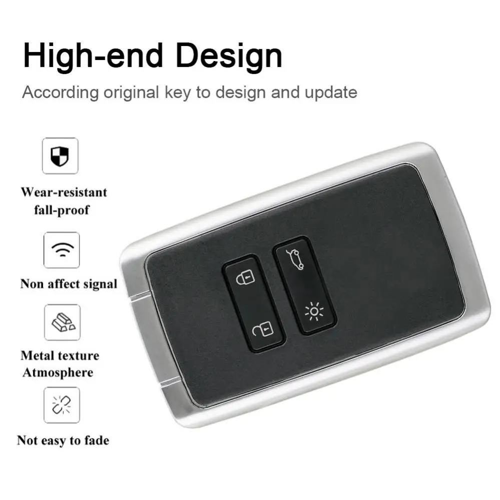 غلاف مفتاح ذكي عن بعد للسيارة ، دخول بدون مفتاح ، 4 أزرار ، مناسب لكوليوس ، رينو ، ميجان ، هيونداي ، ميجا هرتز