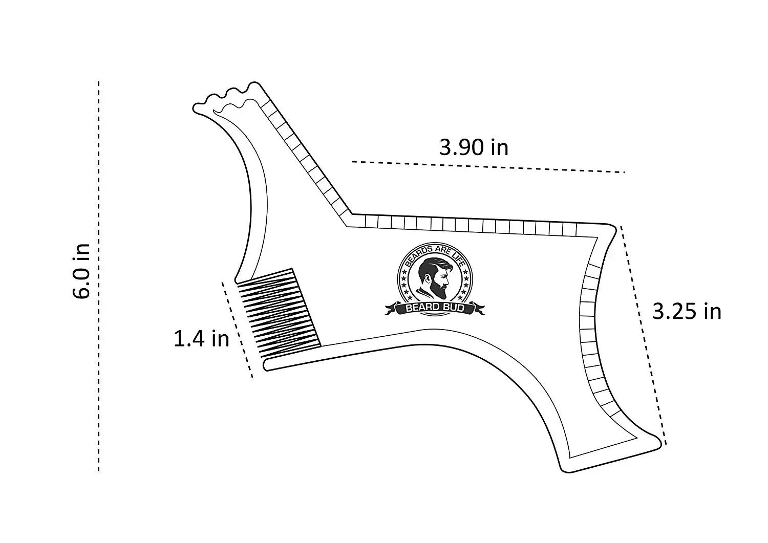 1 PC Hairdressing Beard Care ลักษณะโปร่งใสหนวด Moulding หวี Shaping จัดแต่งทรงผมแม่แบบไม้บรรทัดหวี Men Beard Comb