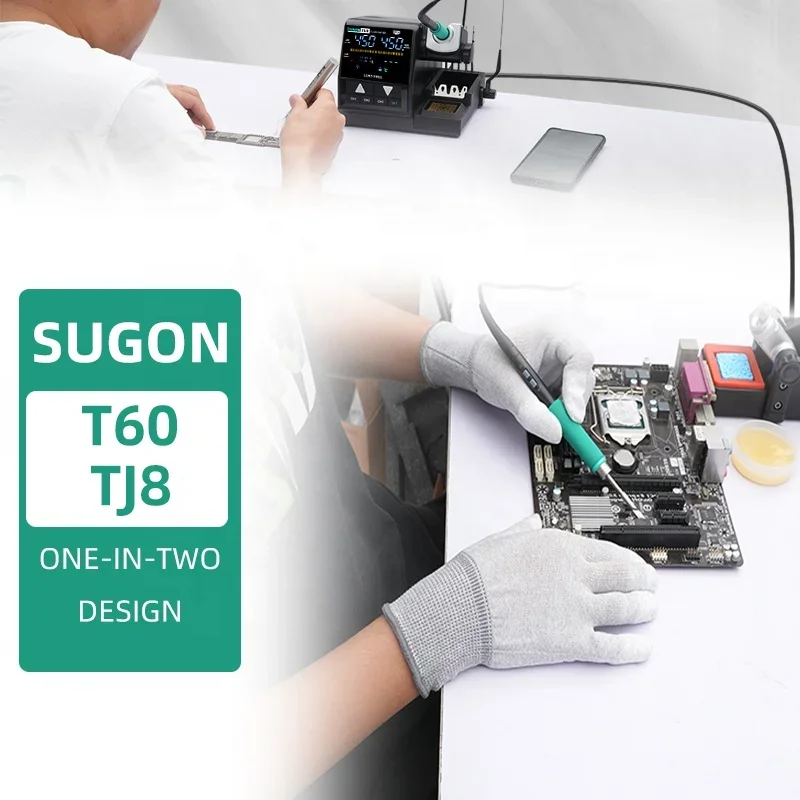 2025220V 110V Latest Sugon T60 Multi-functional Soldering Station ith Adjustable Temperature and Air Volume
