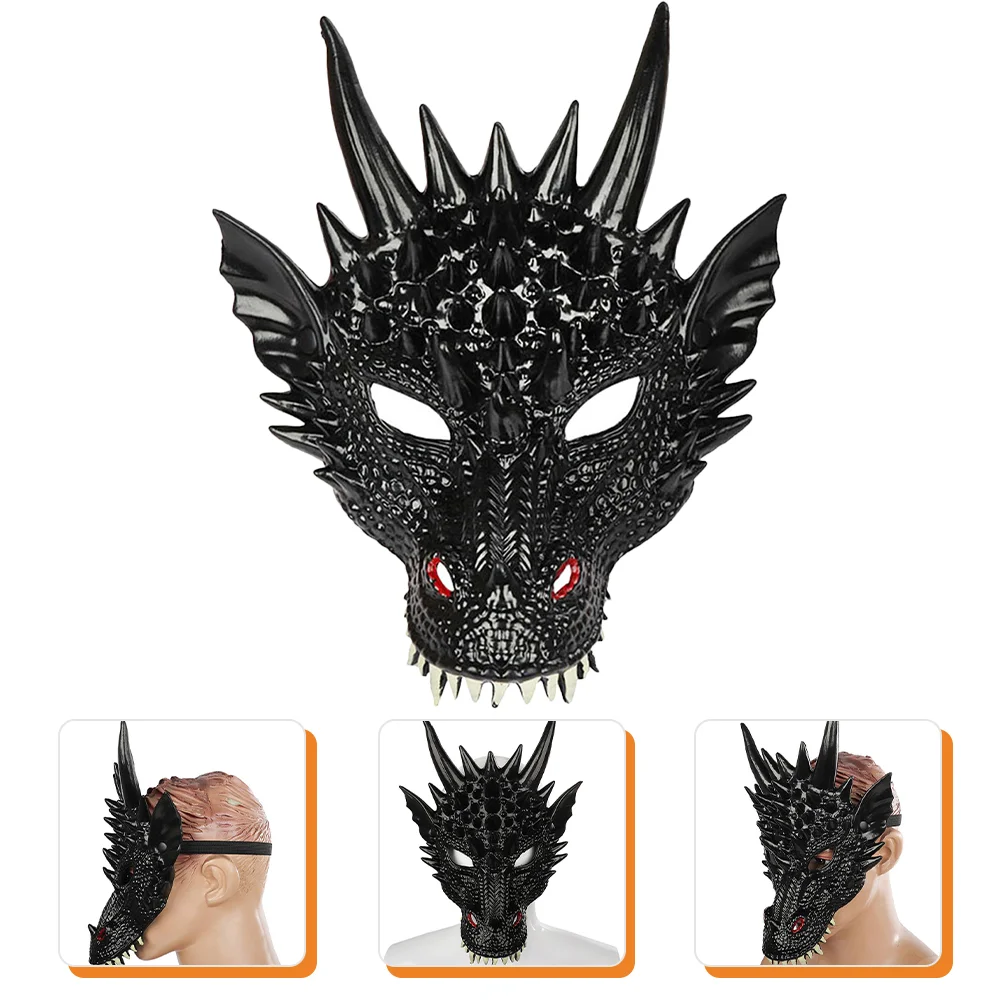 

Aldult Prom Dragon Mask Child Halloween Animal Costume Pu Head Masks Face Masquerade