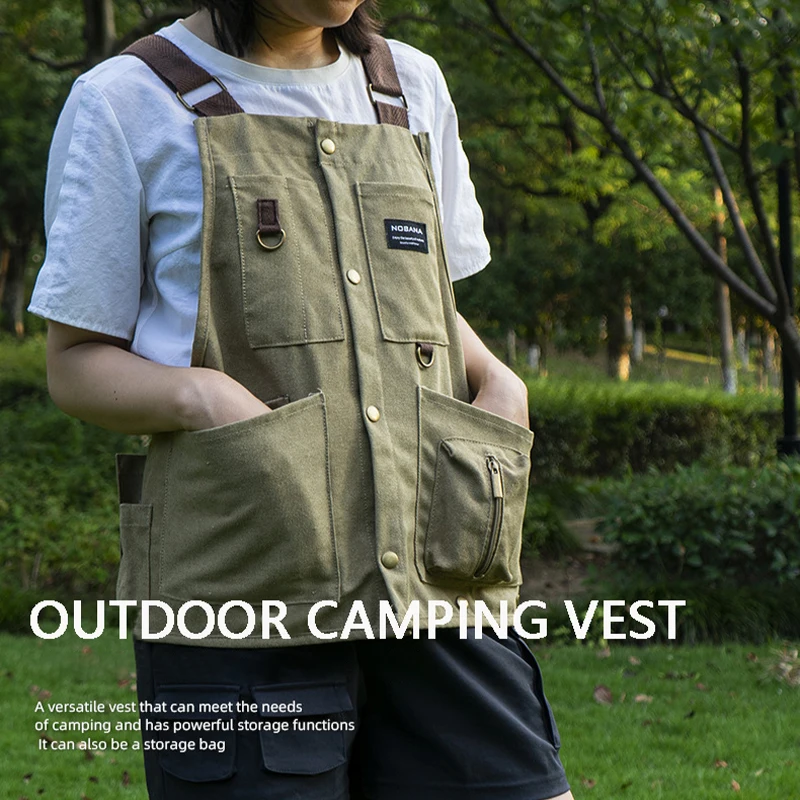 New Outdoor Camping Vest, Camping Men And Women's Leisure Multi Functional Apron, Fishing, Photography, Vest Coat