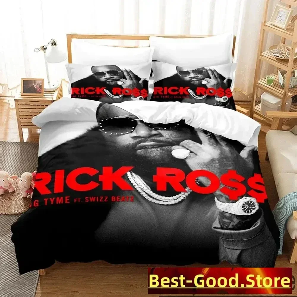 

3D Print Rapper RICK ROSS Bedding Set Duvet Cover Bed Set Quilt Cover Pillowcase Comforter king Queen Size Boys Adult Bedding