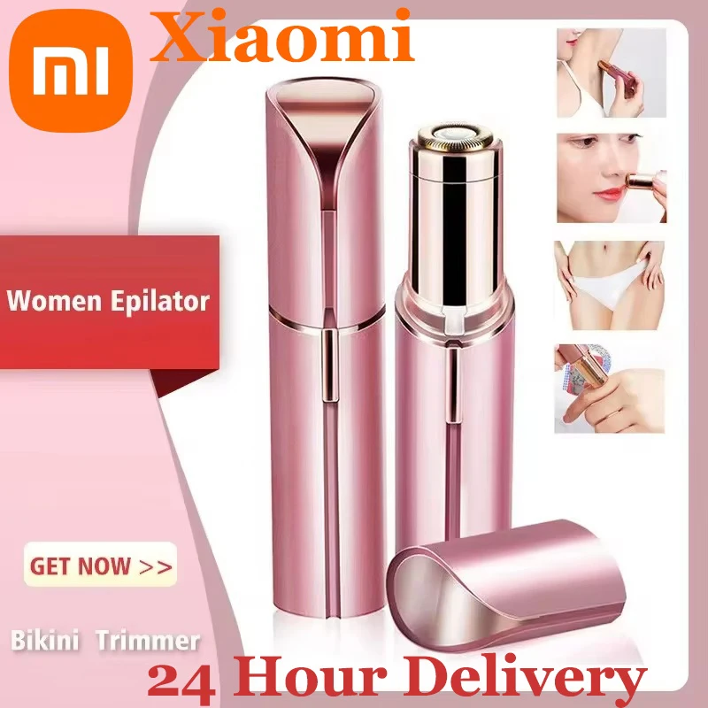 Xiaomi Electric Eyebrow Trimmer เครื่องกําจัดขนขนาดเล็กลิปสติกขนบนใบหน้าและขนใต้วงแขนแบบพกพาผู้หญิงไม่เจ็บปวดมีดโกนเครื่องมือ