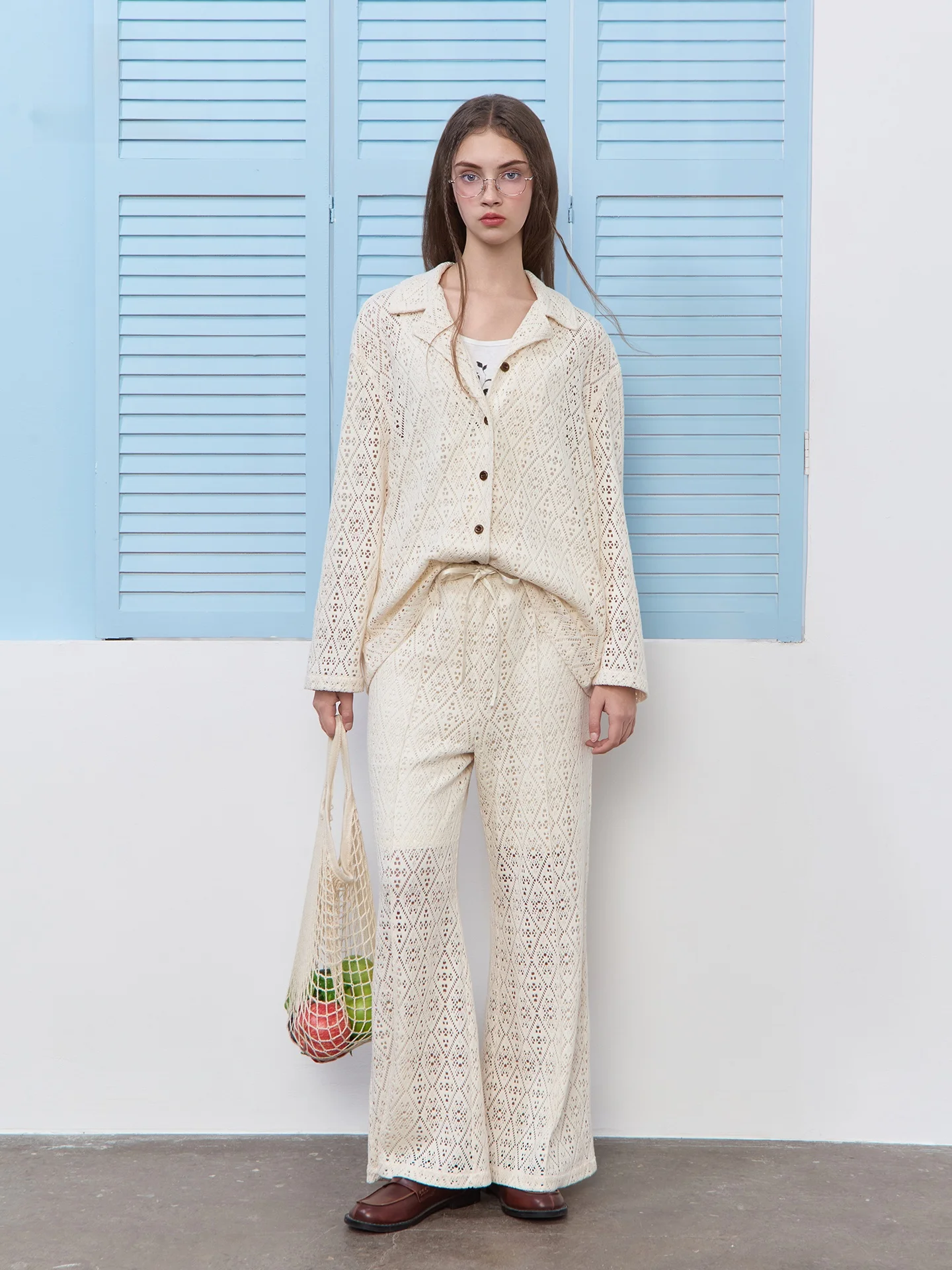 Camisa vintage elegante con estampado floral estilo cubano BobbyBecky, pantalones acampanados versátiles que estilizan, falda...