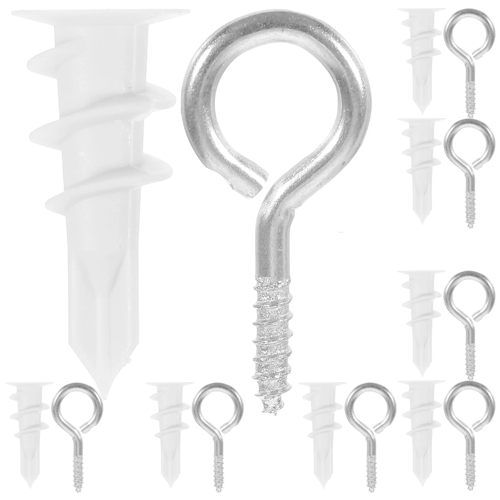 

20 Sets Self Drilling Drywall Anchors Screws Kit 15x32mm Spiral Plasterboard Heavy Duty Wall Anchors for Hanging