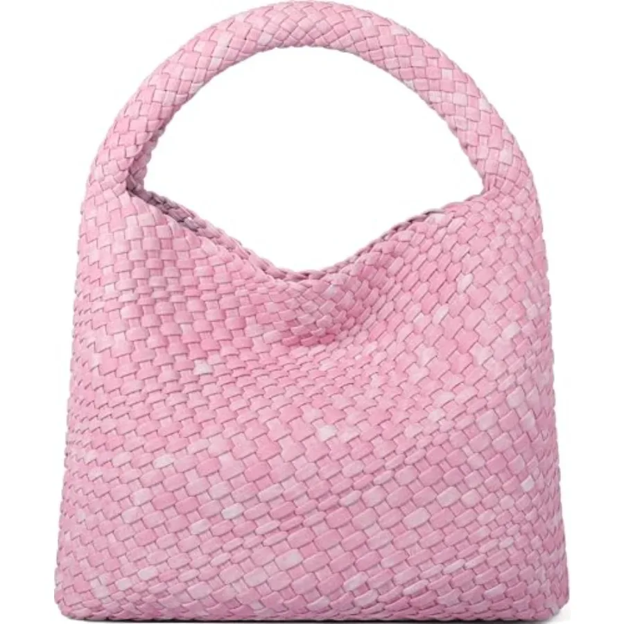

Queenoris Fashion Hobo Bags for Women Top-handle Shoulder Bag Vegan Leather Purses Soft Summer Tote Bag