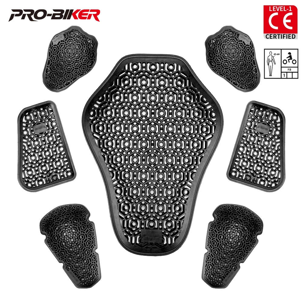 CE Certification Elbow Knee Pads Anti-fall Chest Back Protector Motorcycle Jacket Insert Protective Gear Motorbike Equipment