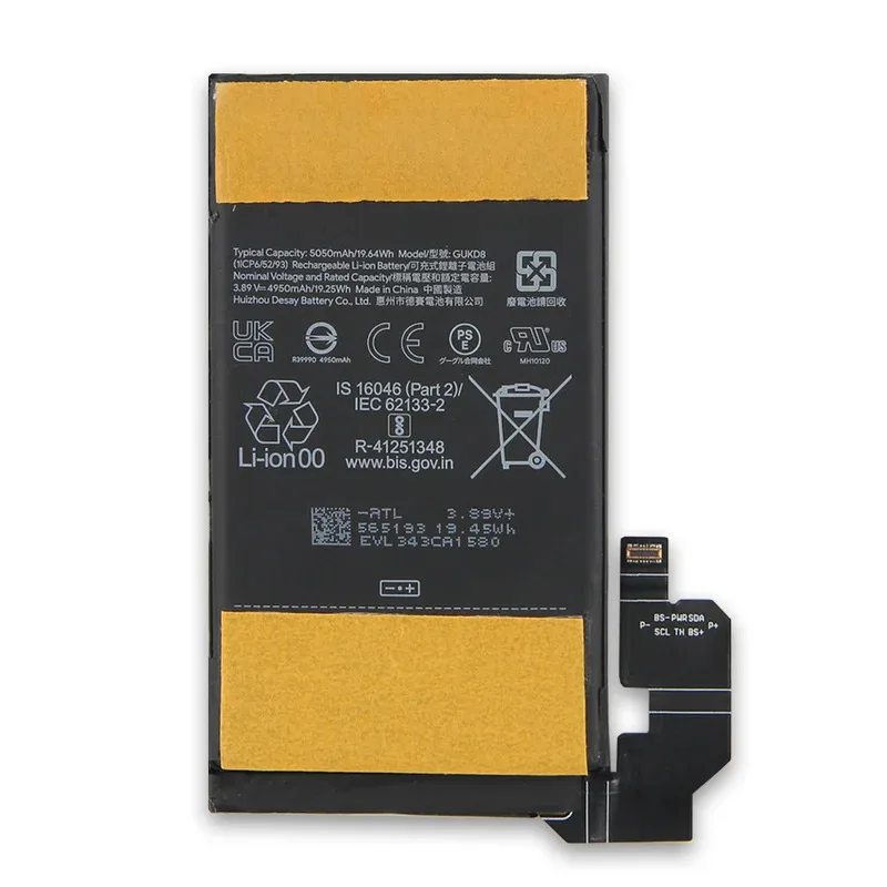 Phone Battery GS35E GUKD8 For Google Pixel 8 Pixel 8P Replacement With Tool 4485mAh